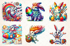 Funny Easter Bunnies Clipart Bundle - CraftNest - Digital Crafting and Art