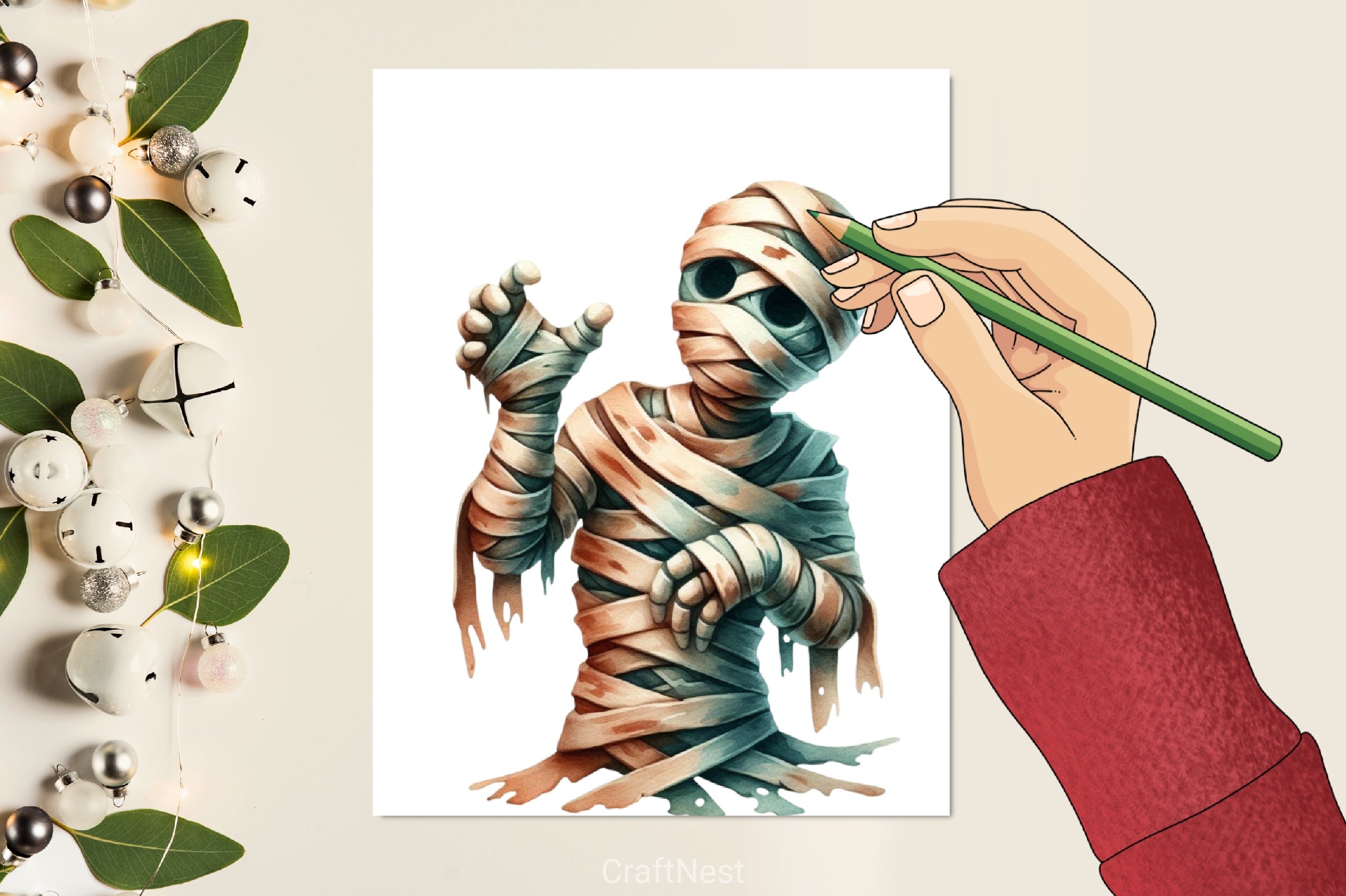 Halloween Mummy Clipart Bundle - CraftNest - Digital Crafting and Art