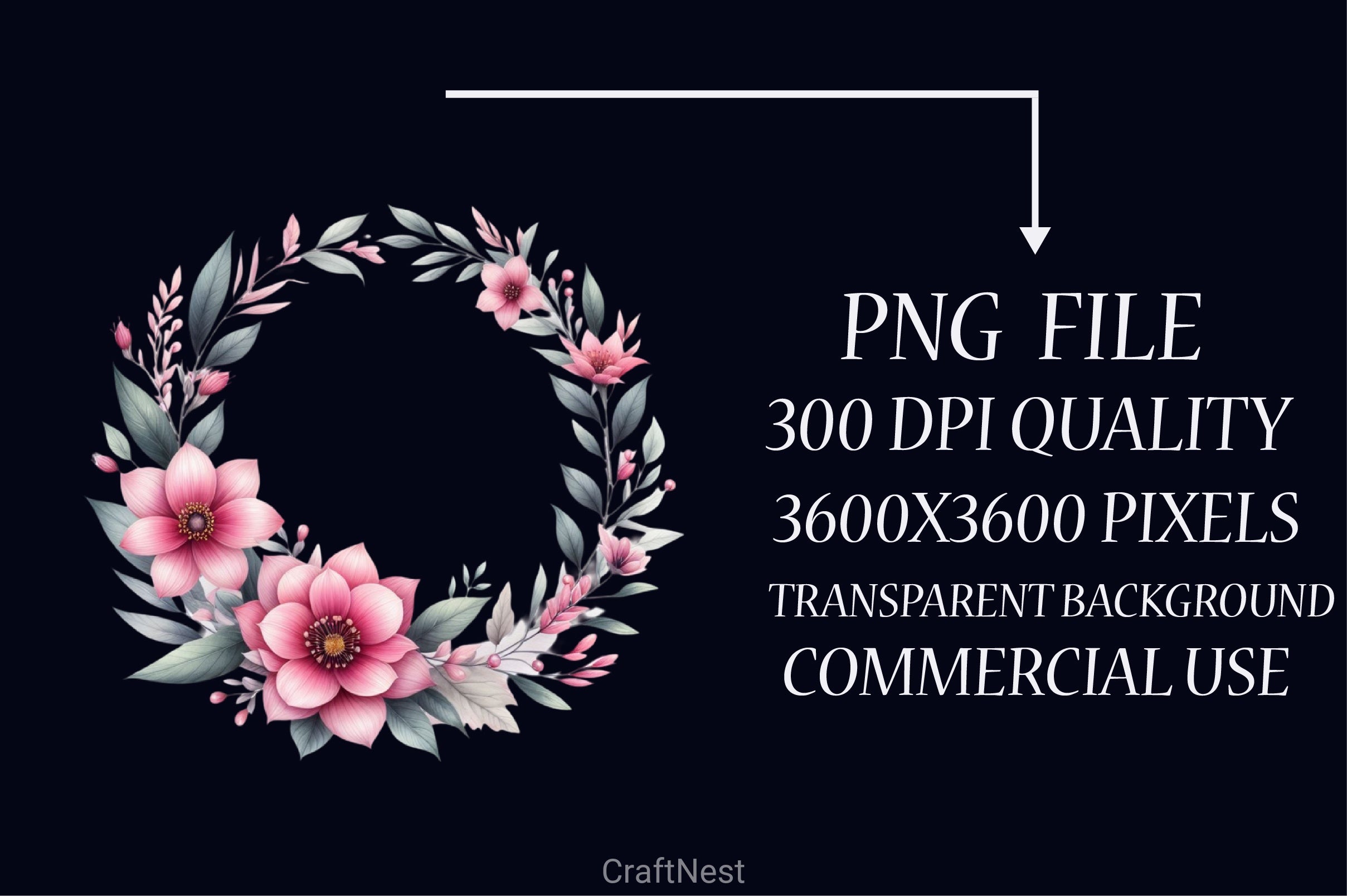 Rose Wreath Clipart Bundle - CraftNest - Digital Crafting and Art