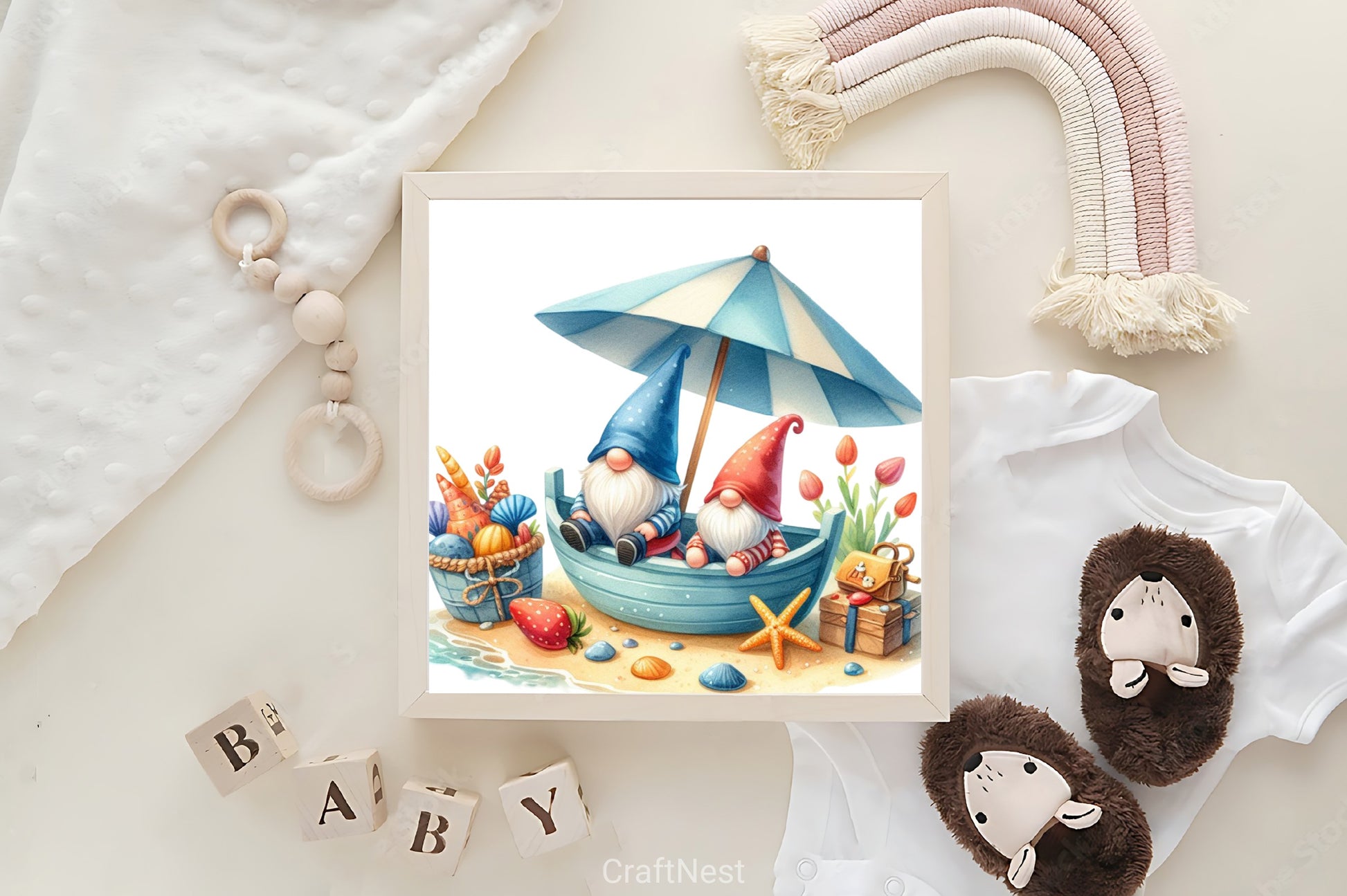Gnome Boat Summer Clipart Bundle - CraftNest - Digital Crafting and Art