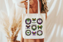 Wreath Bow Mardi Gras Clipart Bundle - CraftNest - Digital Crafting and Art