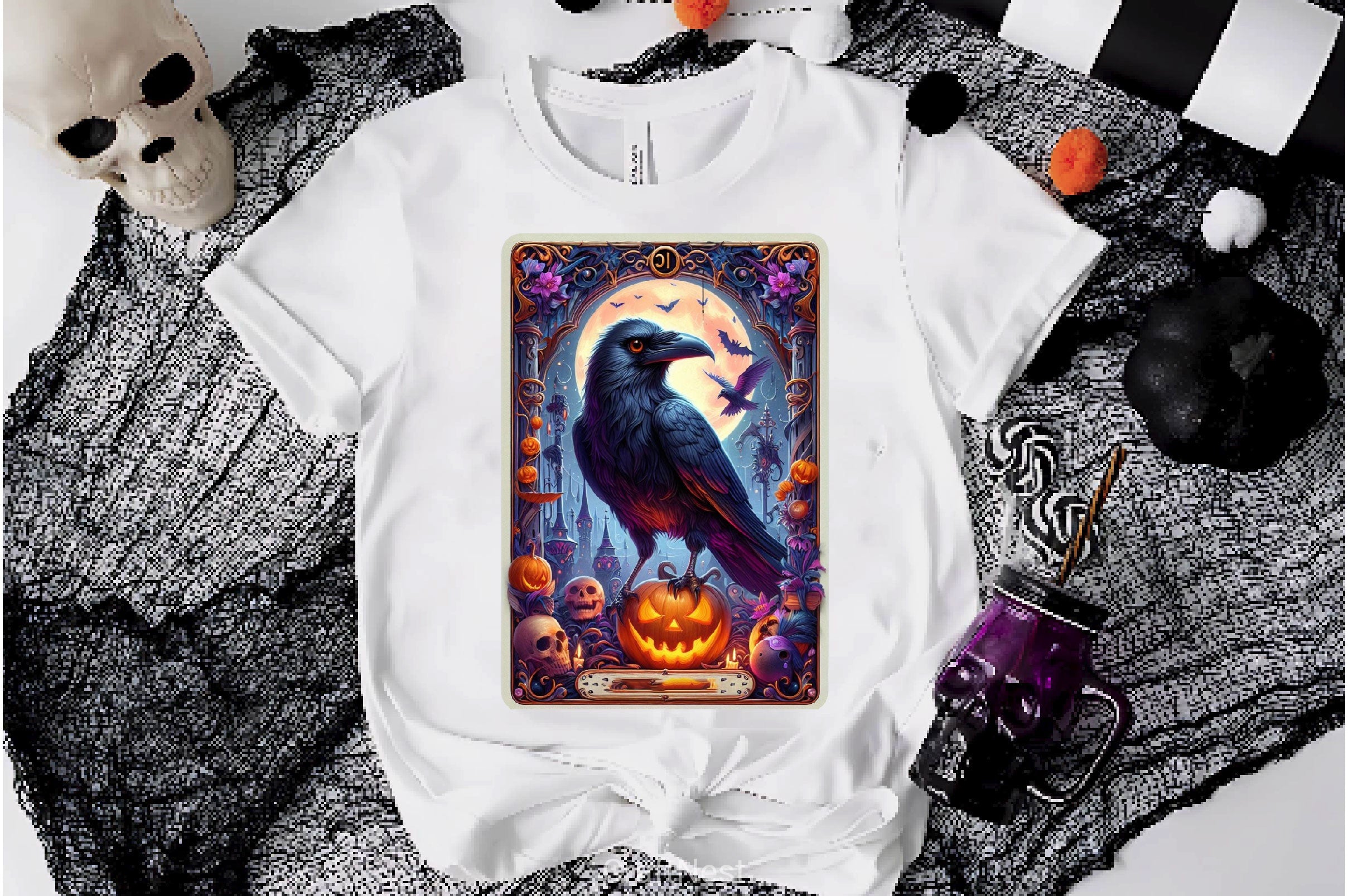 Raven Bird Tarot Card Clipart Bundle 19 - CraftNest - Digital Crafting and Art