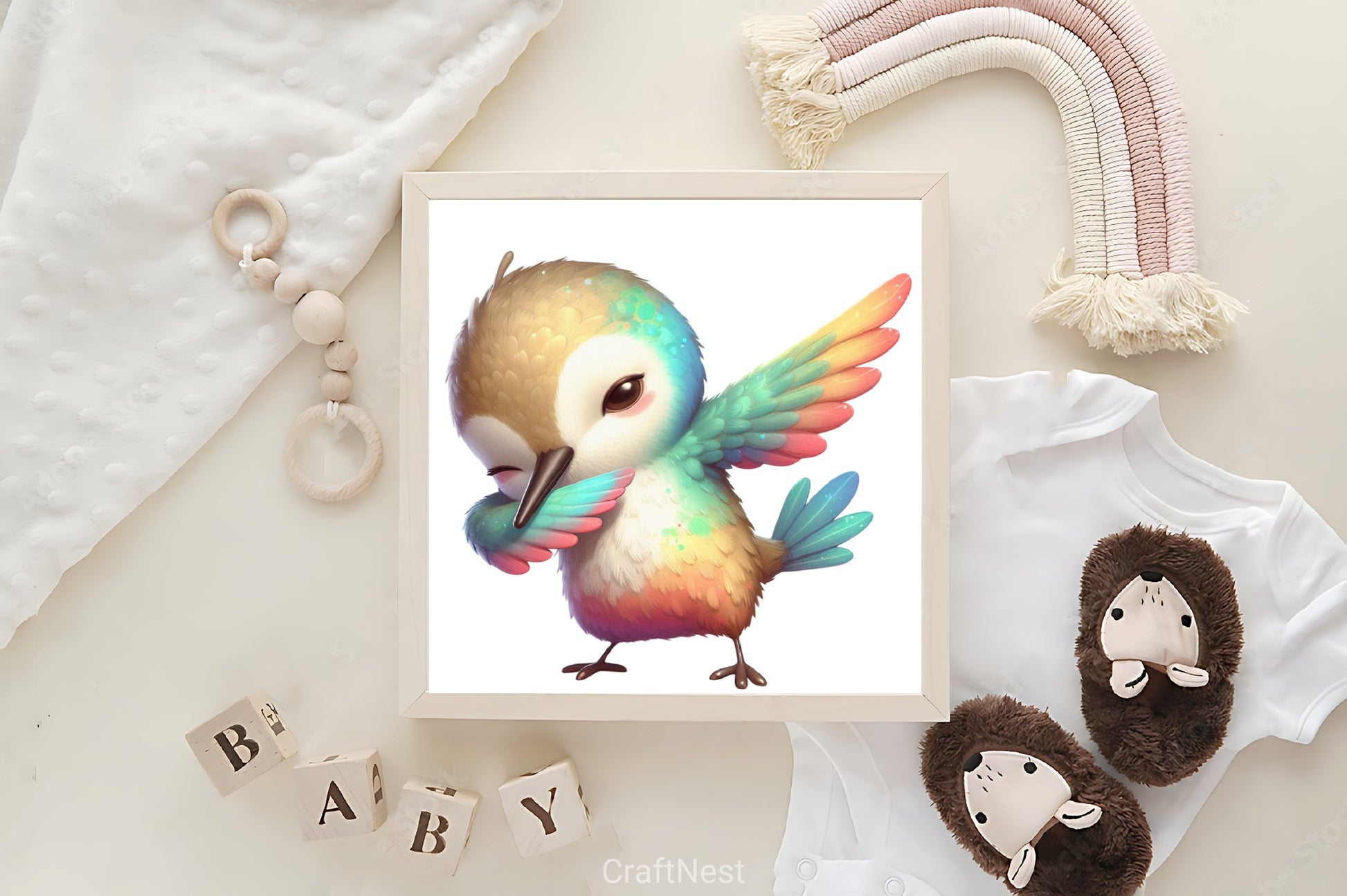 Cute Dabbing Hummingbird Clipart Bundle - CraftNest - Digital Crafting and Art
