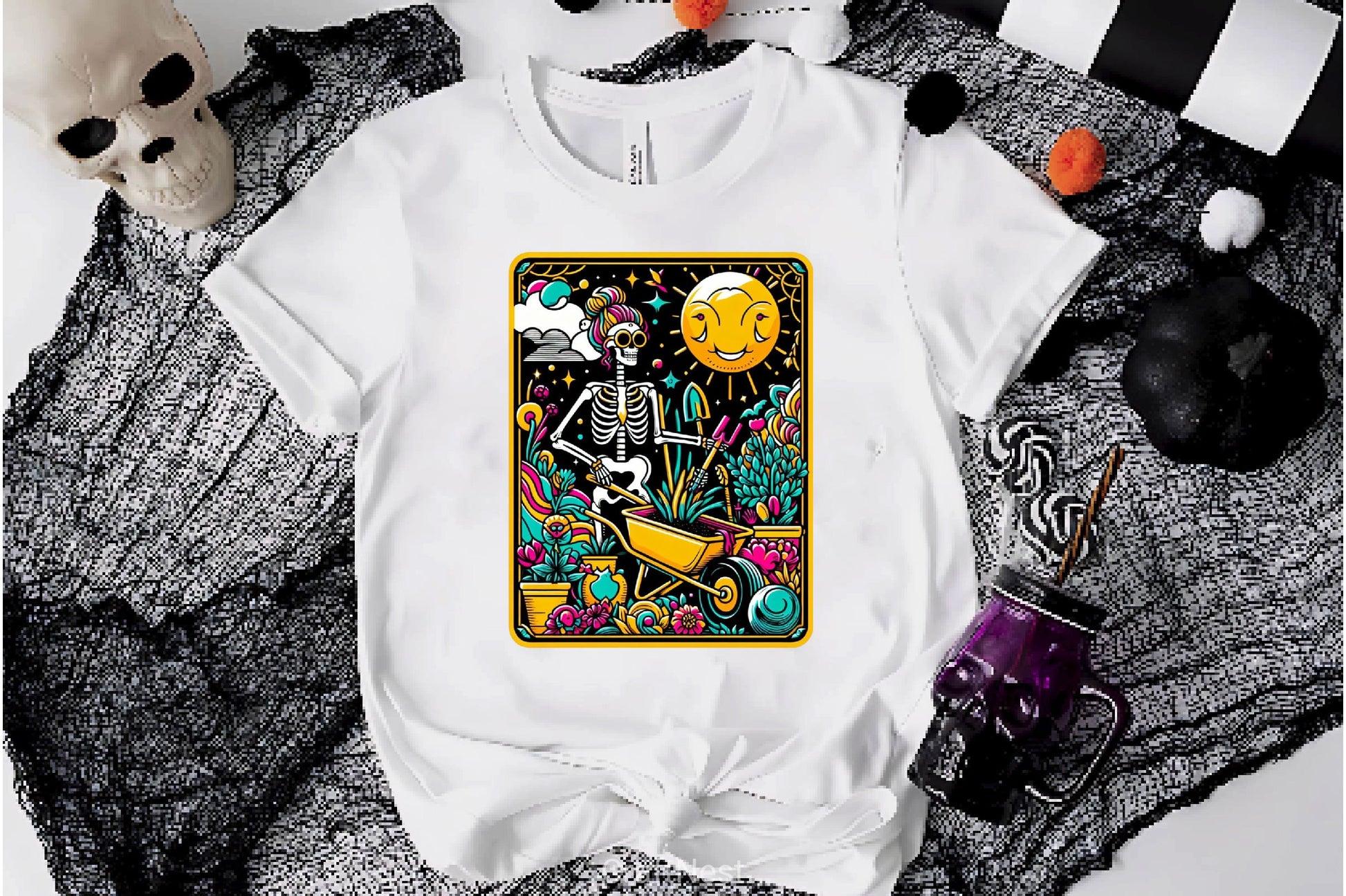 Funny Gardening Skeleton Tarot Card Clipart Bundle 2 - CraftNest - Digital Crafting and Art