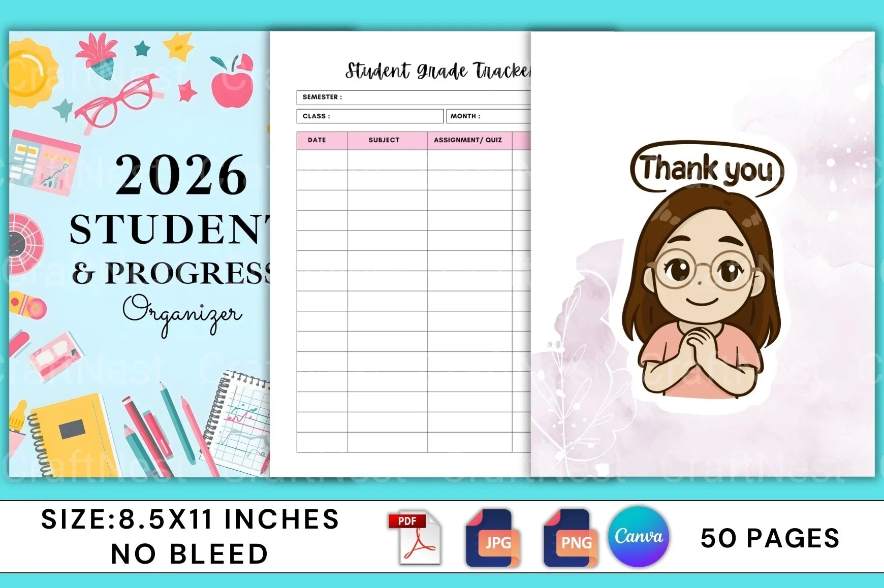 Student Progress Organizer for Effective Tracking - CraftNest - Digital Crafting and Art
