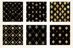 Black And Gold Diamond Digital Paper - CraftNest - Digital Crafting and Art