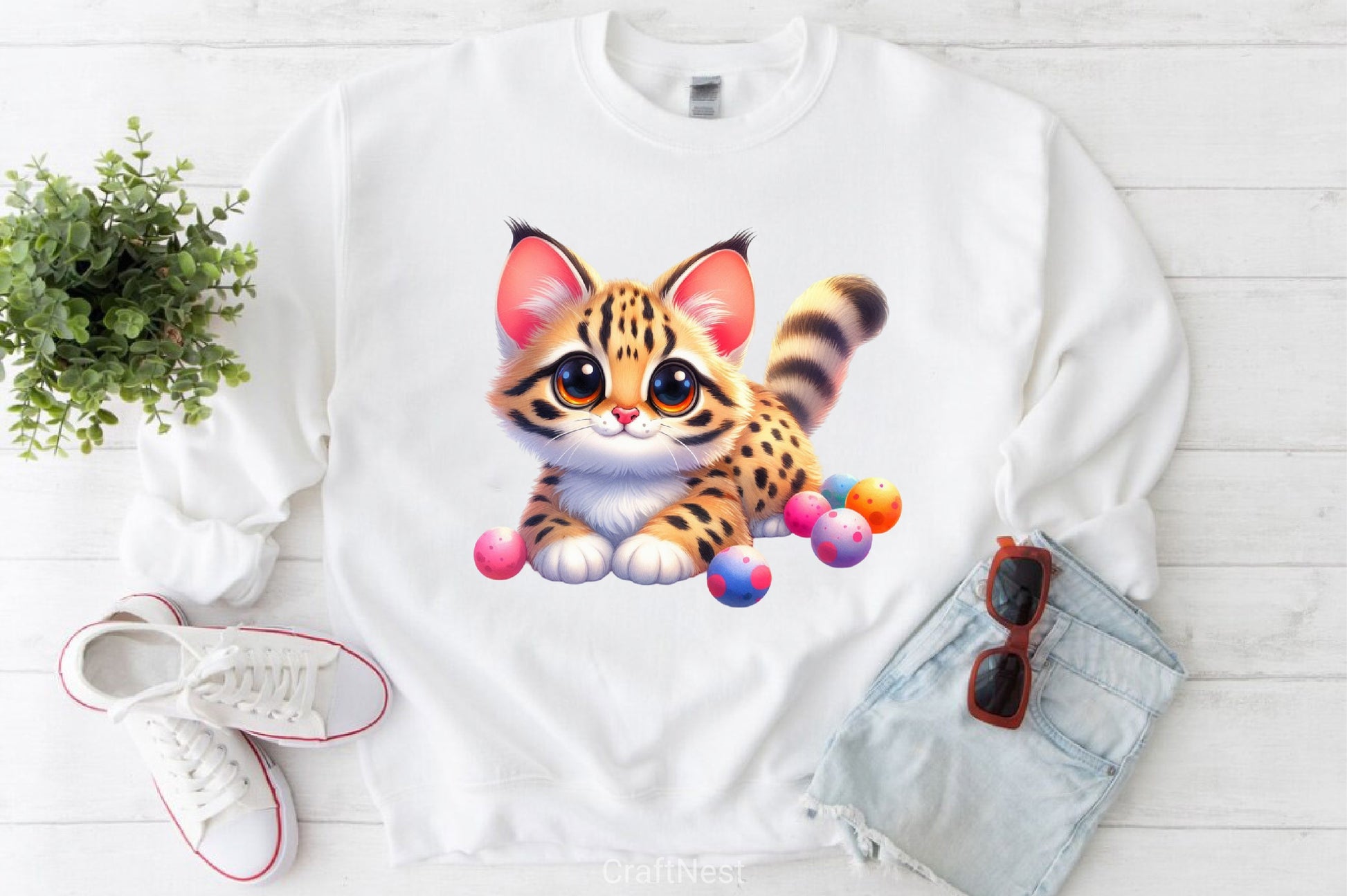 Cute Ocelot Clipart Bundle - CraftNest - Digital Crafting and Art