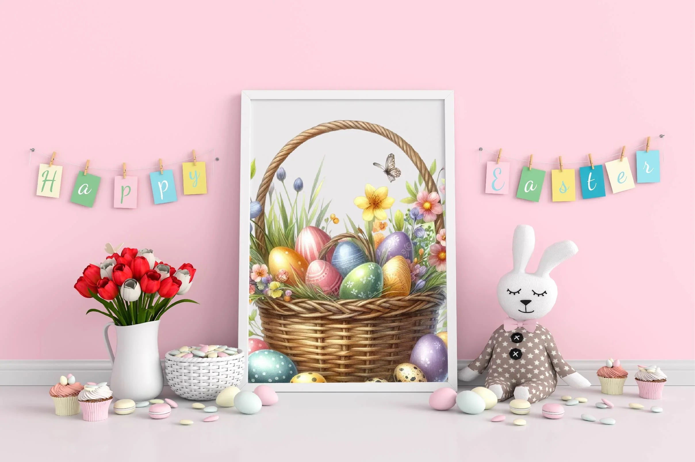 Floral Easter Baskets Clipart Bundle - CraftNest - Digital Crafting and Art