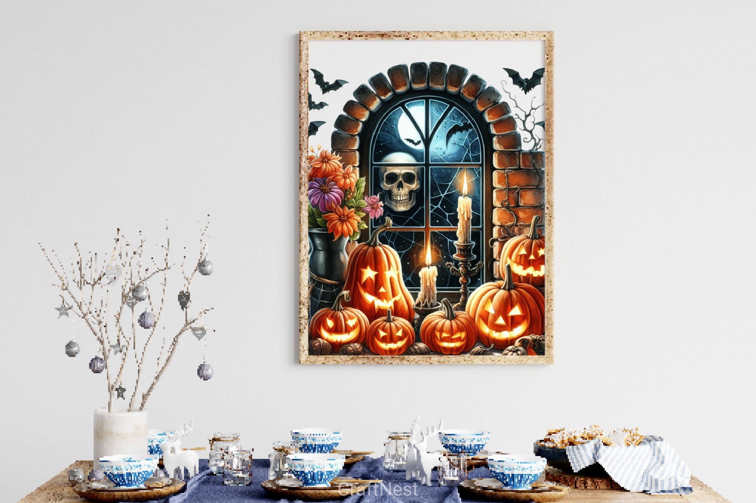 Window Halloween Clipart Bundle - CraftNest - Digital Crafting and Art