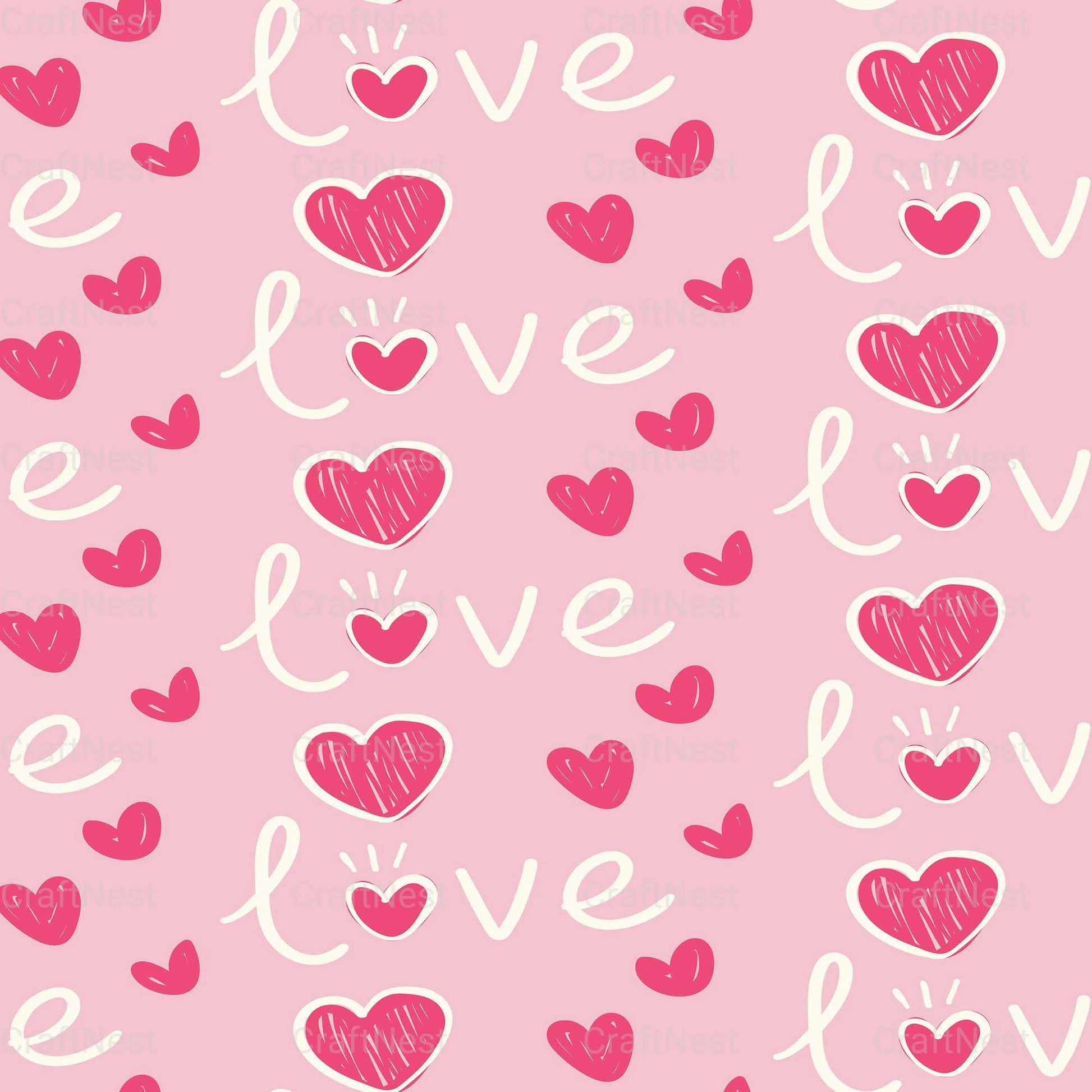 Valentines Day Seamless Digital Paper 1 - CraftNest - Digital Crafting and Art