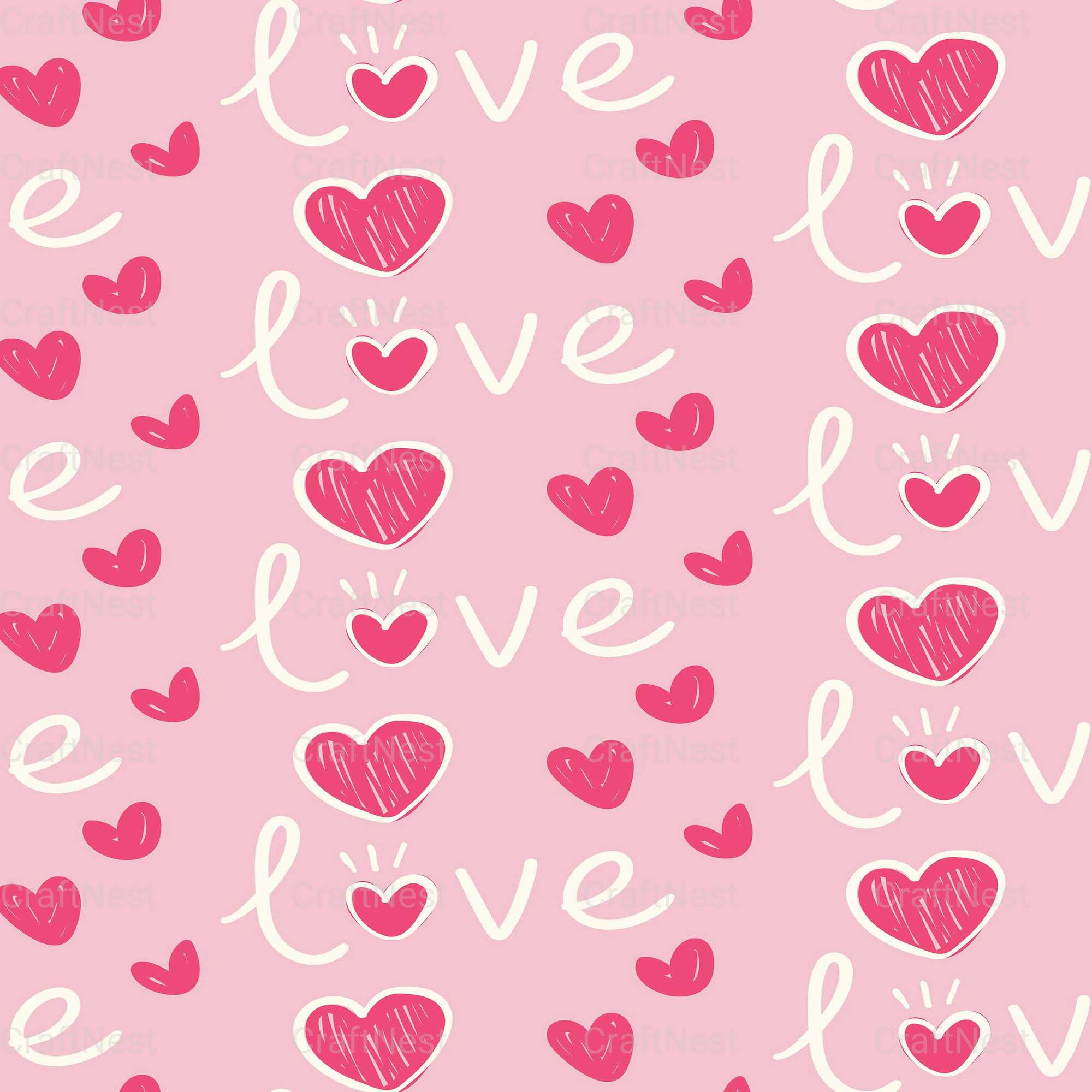 Valentines Day Seamless Digital Paper 1 - CraftNest - Digital Crafting and Art