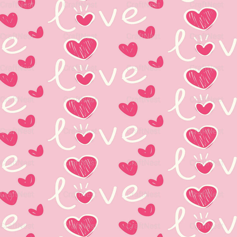 Valentines Day Seamless Digital Paper 1 - CraftNest - Digital Crafting and Art