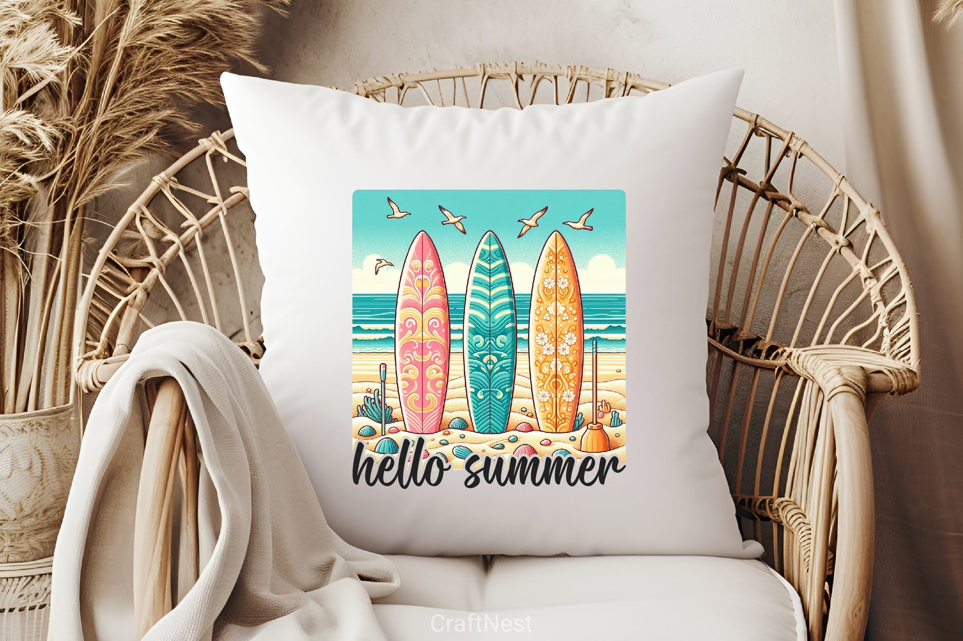 Hello Summer Beach Clipart Bundle - CraftNest - Digital Crafting and Art