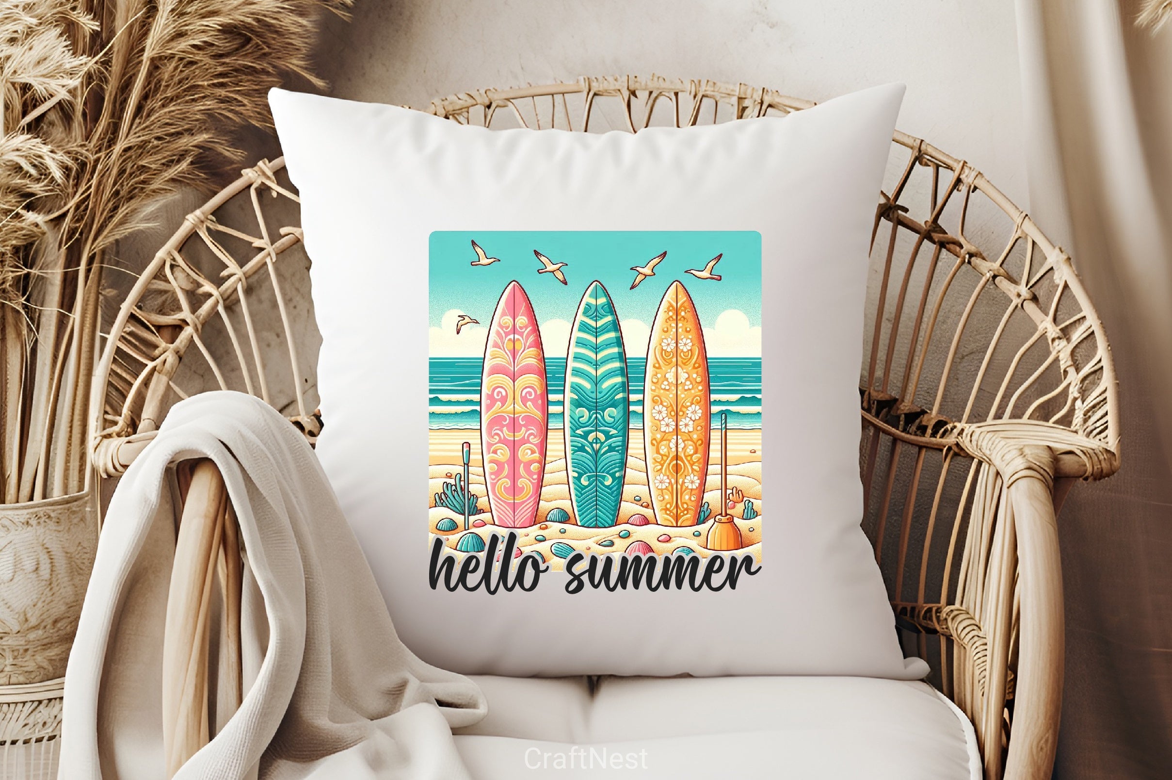 Hello Summer Beach Clipart Bundle - CraftNest - Digital Crafting and Art