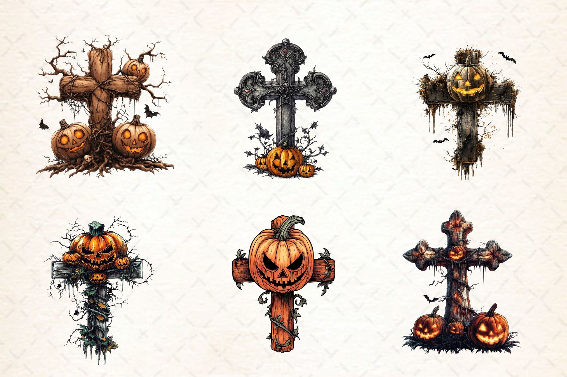 Halloween Cross Clipart Bundle - CraftNest - Digital Crafting and Art