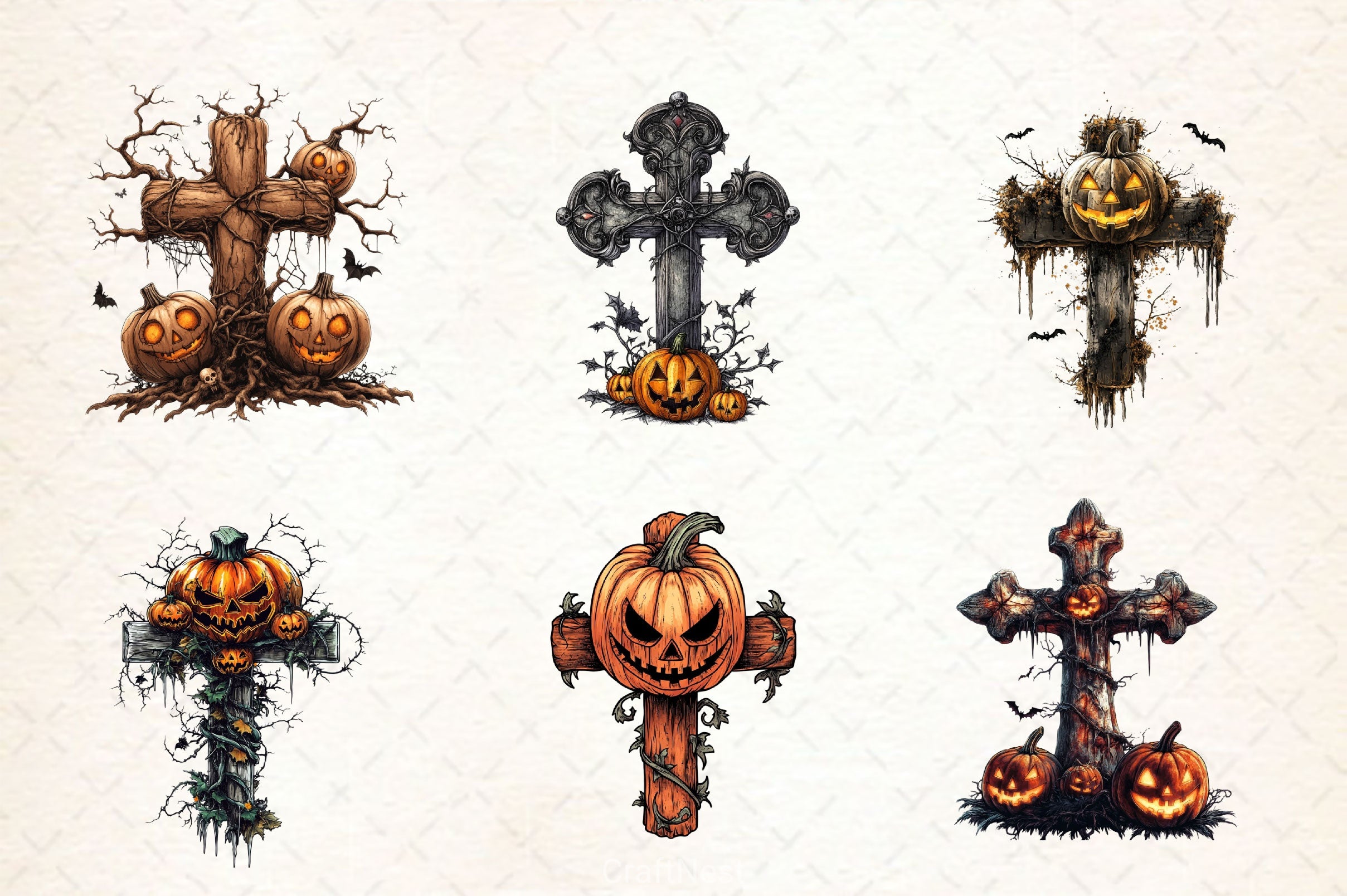 Halloween Cross Clipart Bundle - CraftNest - Digital Crafting and Art