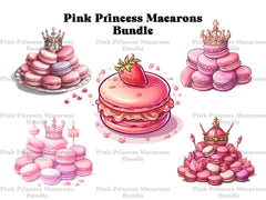 Pink Princess Macarons Clipart - CraftNest