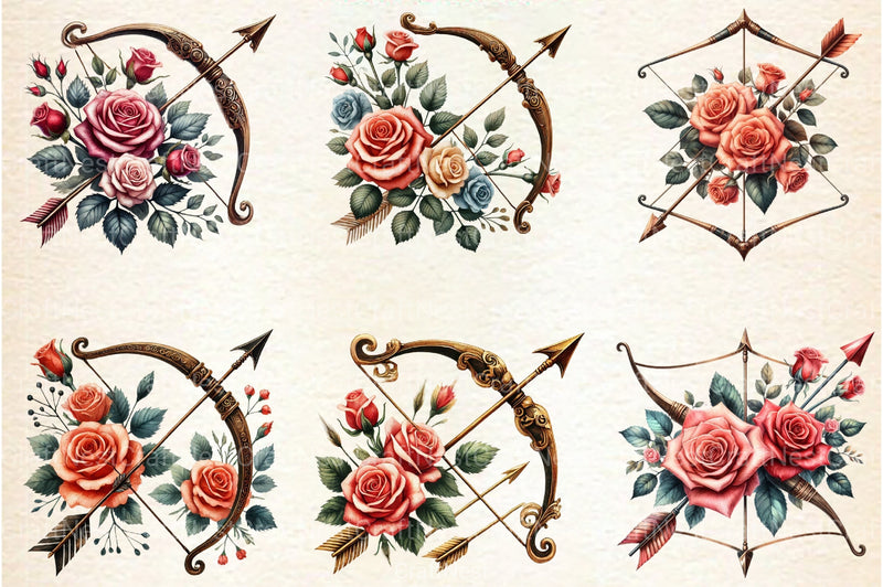Cupid Arrow Clipart Bundle - CraftNest - Digital Crafting and Art