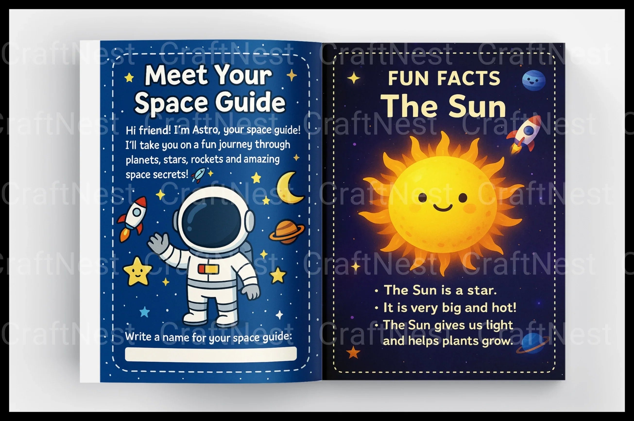My Little Space Adventure for Kids - CraftNest - Digital Crafting and Art