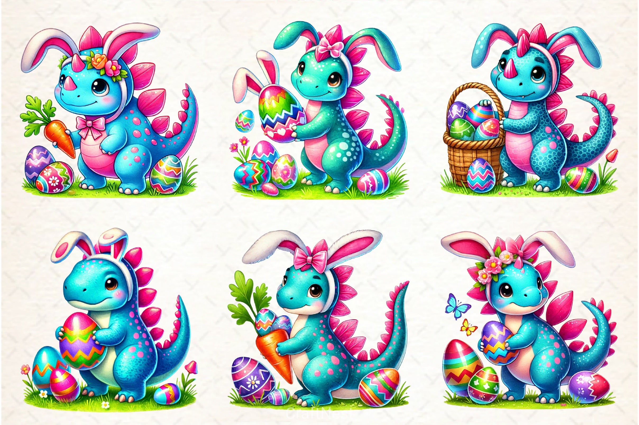 Easter Dragons Clipart Bundle - CraftNest - Digital Crafting and Art
