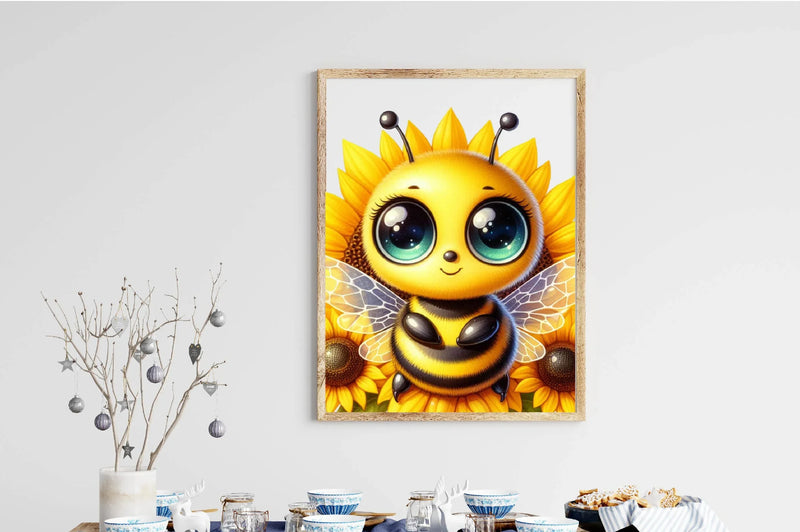 Bee With Sunflower Clipart Bundle - CraftNest - Digital Crafting and Art