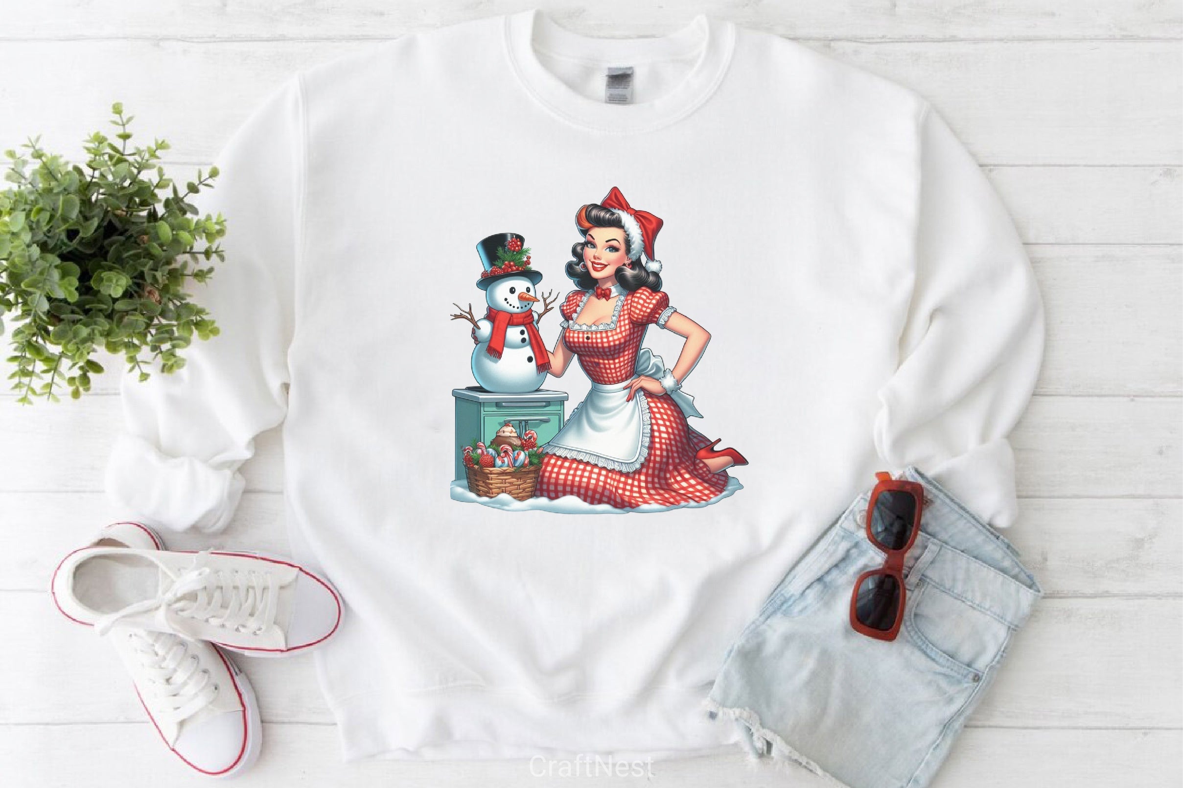 Christmas Housewife Clipart Bundle - CraftNest - Digital Crafting and Art