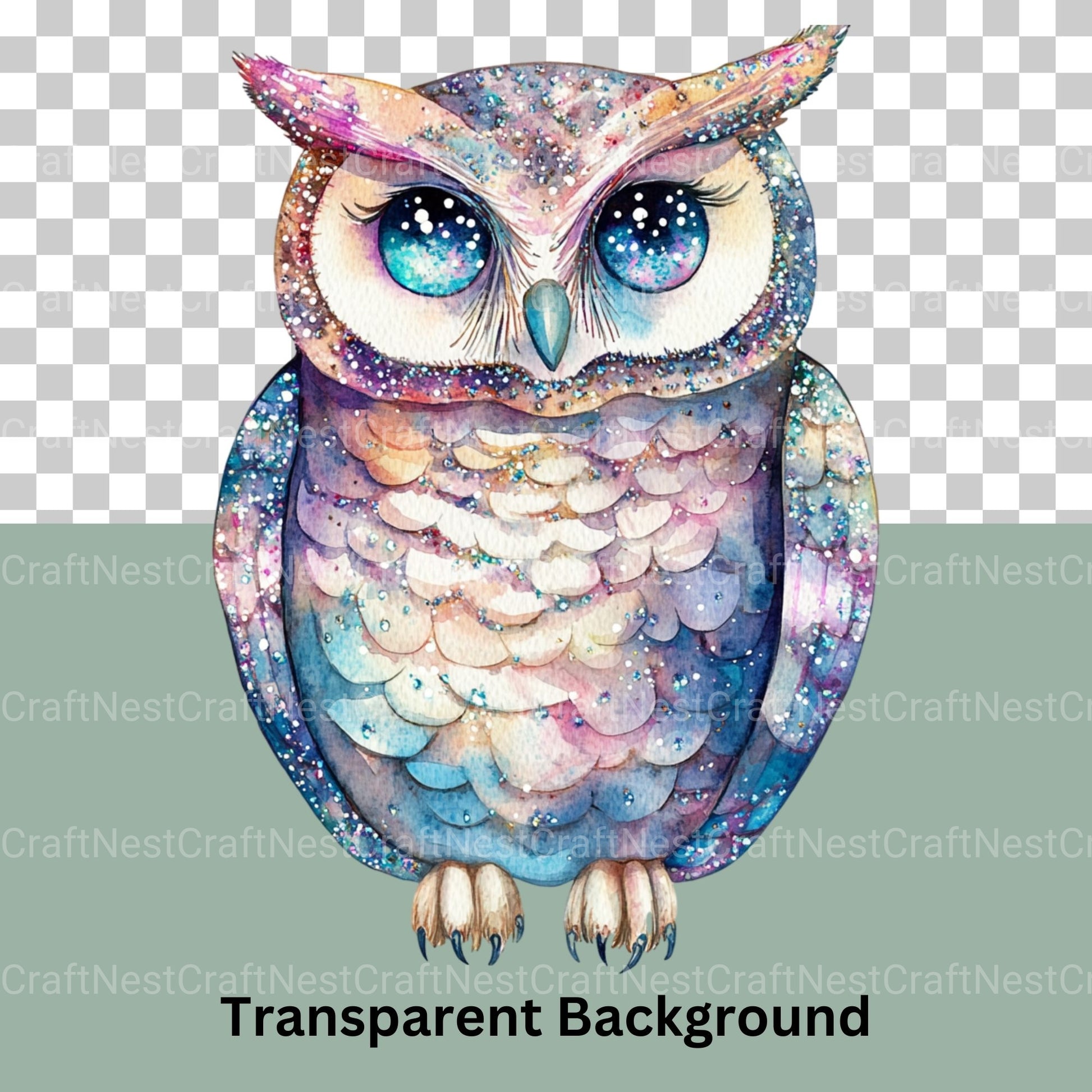 Sparkling Owls Clipart Bundle - CraftNest - Digital Crafting and Art