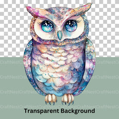 Sparkling Owls Clipart Bundle - CraftNest - Digital Crafting and Art