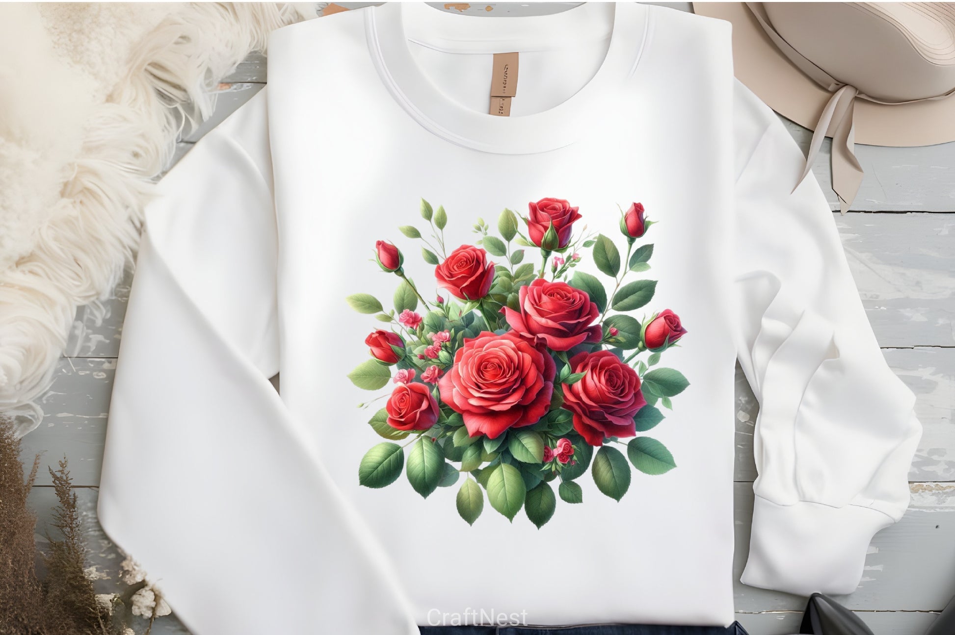 Valentine Red Rose Clipart Bundle - CraftNest - Digital Crafting and Art