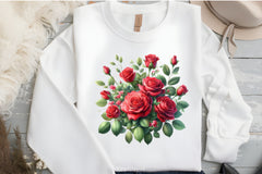 Valentine Red Rose Clipart Bundle - CraftNest - Digital Crafting and Art