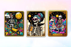 Funny Skeleton Tarot Card Clipart Bundle 2 - CraftNest - Digital Crafting and Art