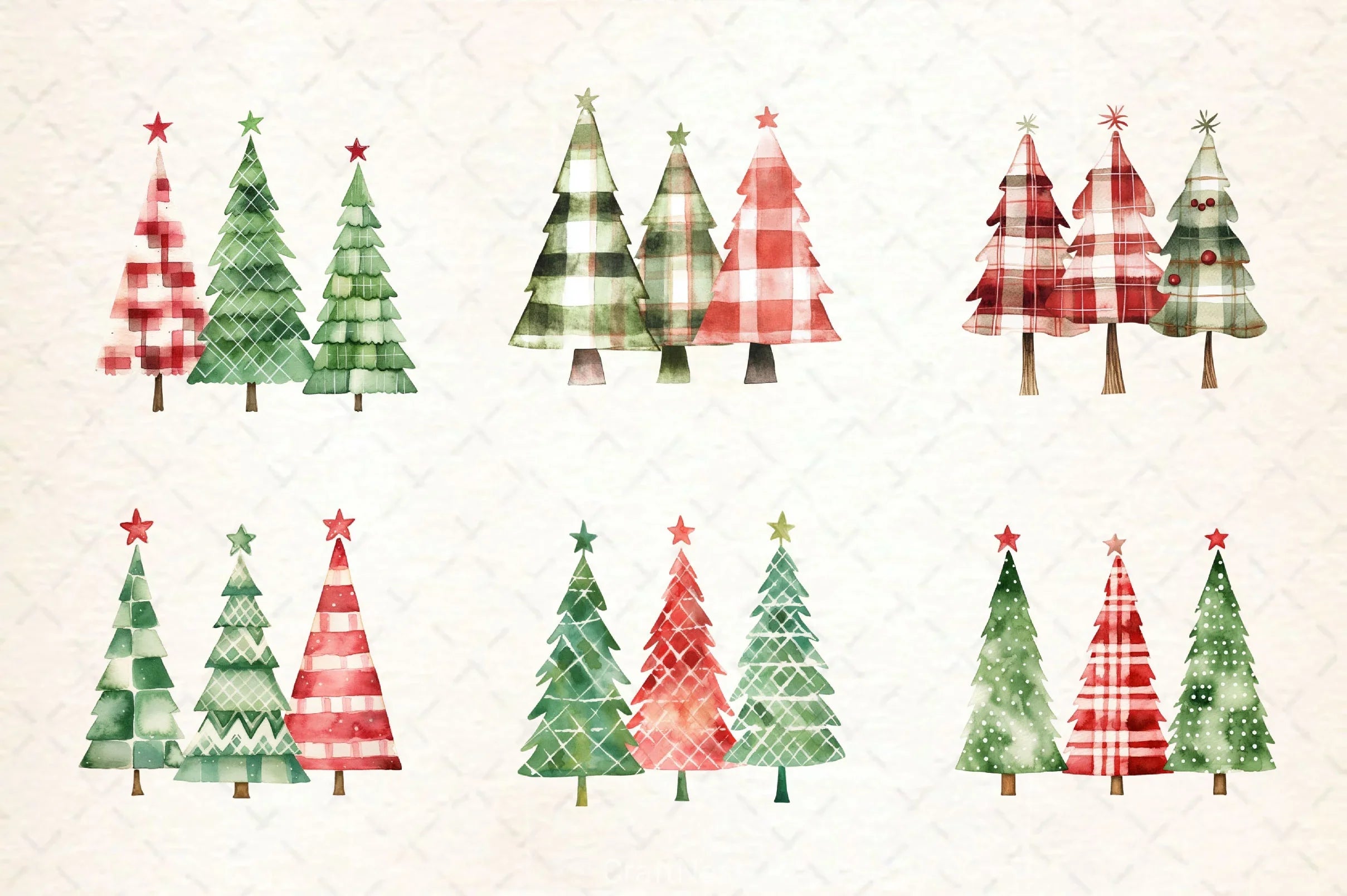 Christmas Tree Clipart Bundle 15 - CraftNest - Digital Crafting and Art