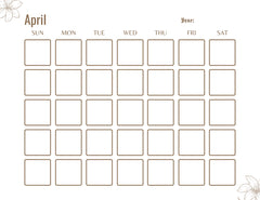 Blank Monthly Calendar KDP Planner - CraftNest - Digital Crafting and Art