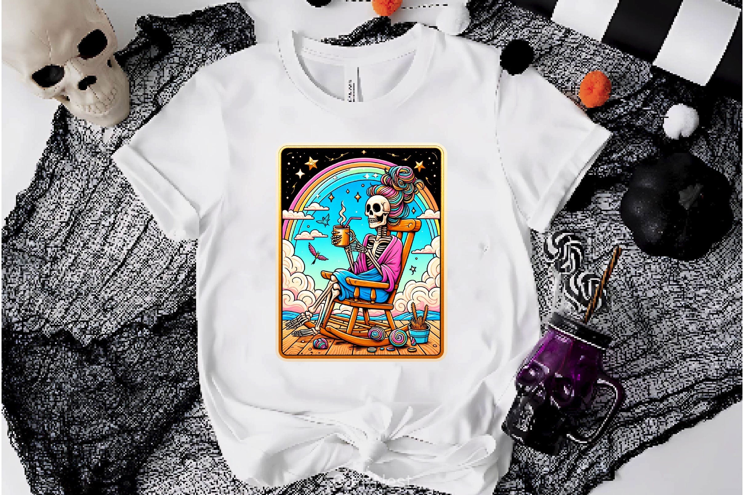 The Caffeinated Tarot Card Skeleton Clipart Bundle - CraftNest - Digital Crafting and Art