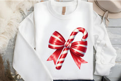 Candy Cane Bow Clipart Bundle - CraftNest - Digital Crafting and Art