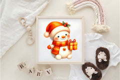 Christmas Cute Snowman Clipart Bundle 2 - CraftNest - Digital Crafting and Art