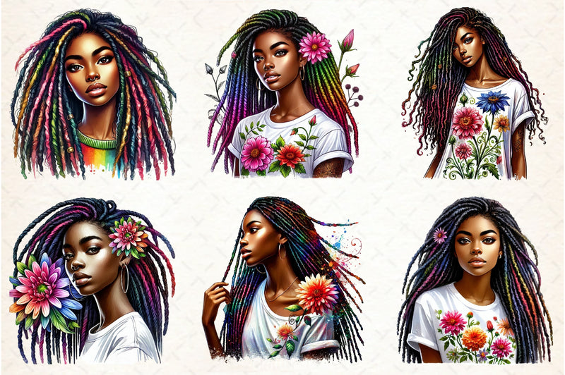 Black History Month Girl Clipart Bundle 1 - CraftNest - Digital Crafting and Art