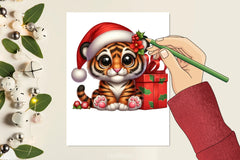 Cute Tigers Christmas Clipart Bundle - CraftNest - Digital Crafting and Art