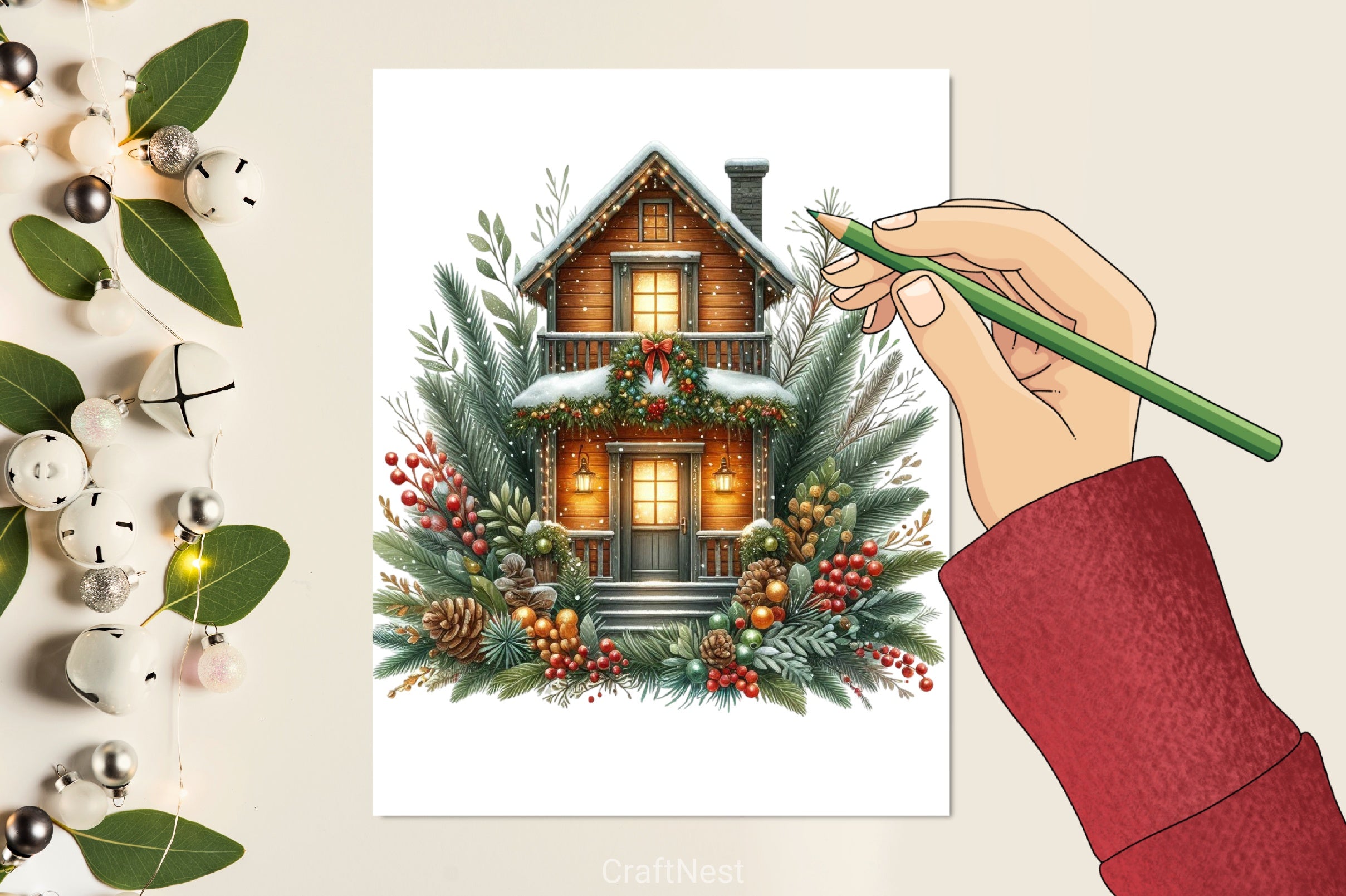 Christmas House Clipart Bundle 4 - CraftNest - Digital Crafting and Art