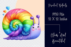 Rainbow Snail Clipart Bundle 2 - CraftNest - Digital Crafting and Art