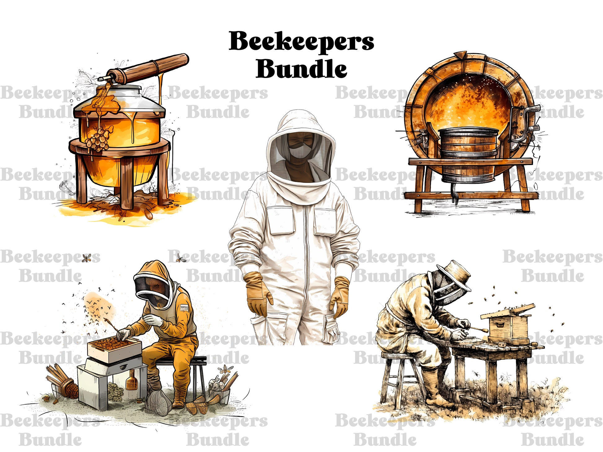 Beekeepers Clipart - CraftNest