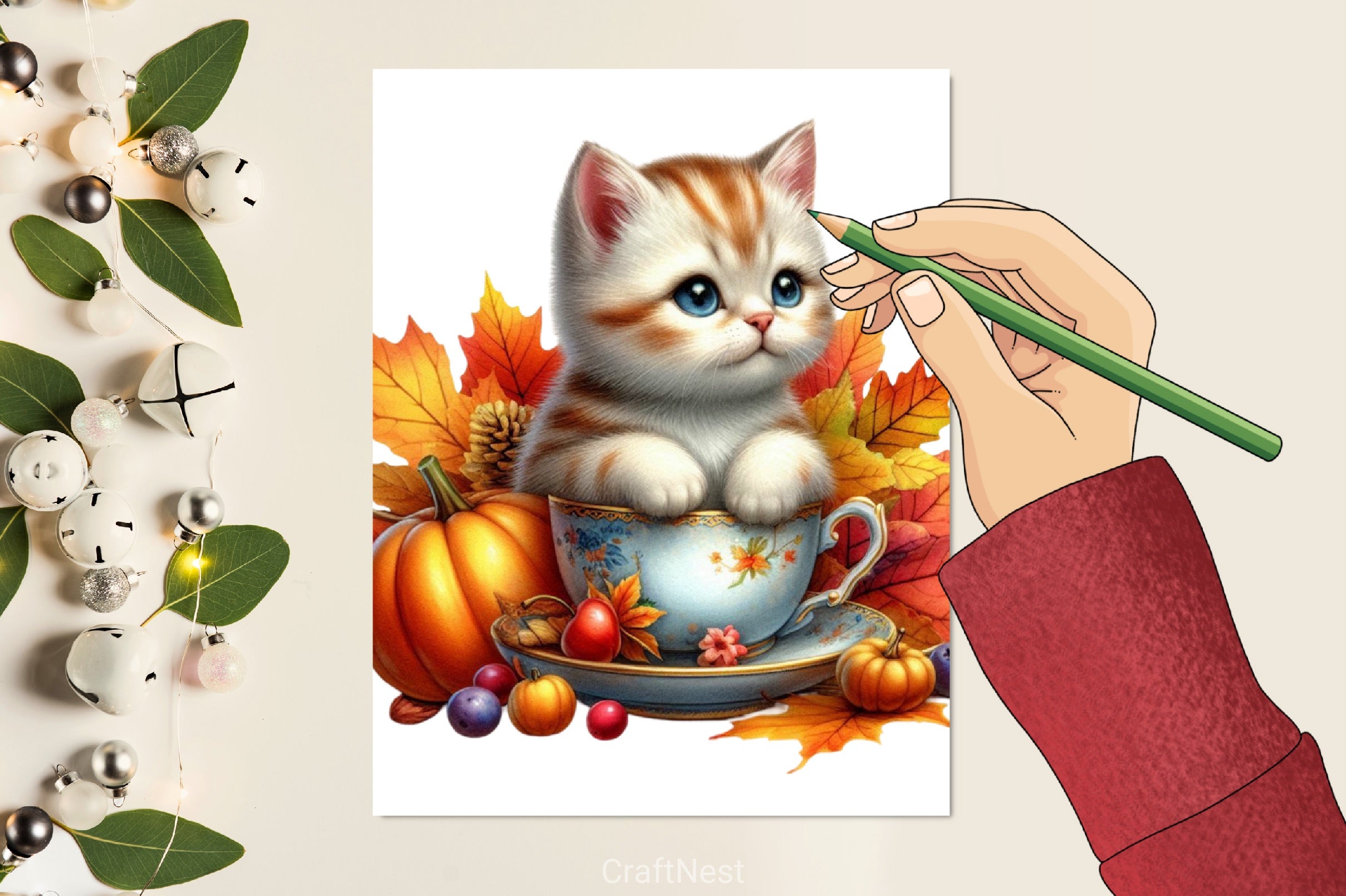 Autumn Cats Clipart Bundle - CraftNest - Digital Crafting and Art