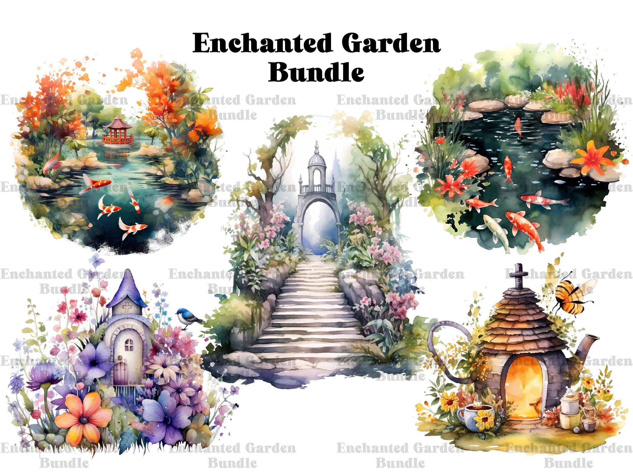 Enchanted Garden Clipart - CraftNest