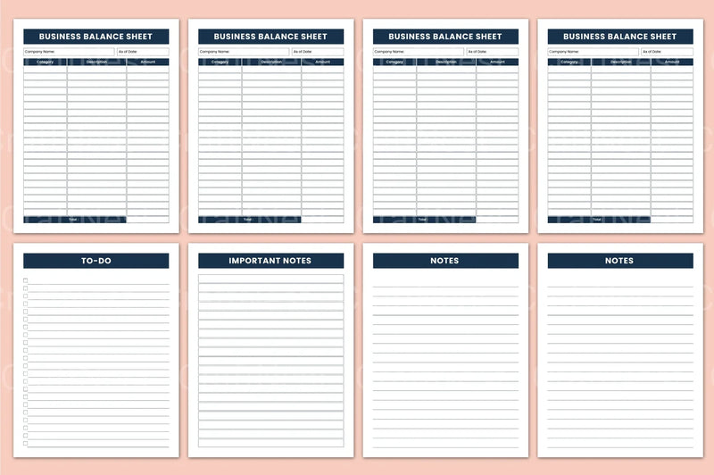 Business Balance Sheet Overview - CraftNest - Digital Crafting and Art