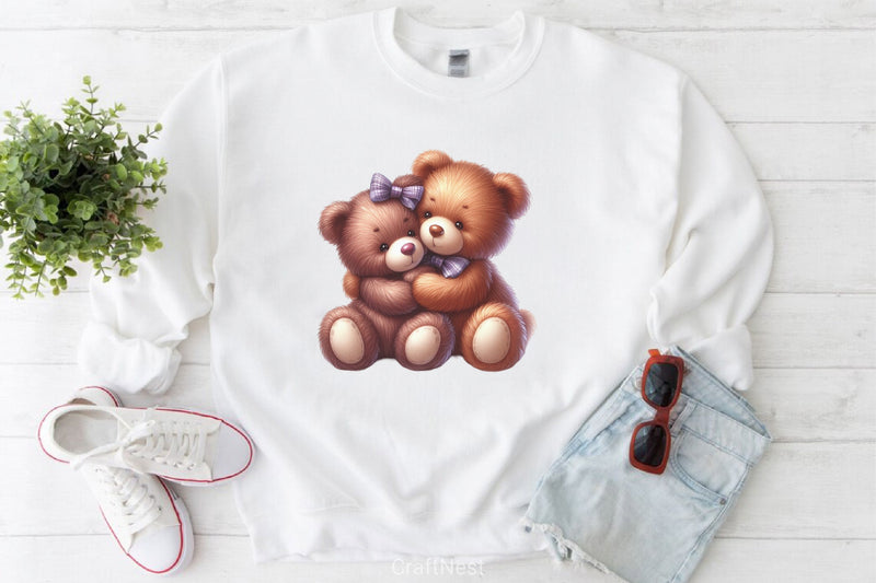 Teddy Bear Couple Clipart Bundle - CraftNest - Digital Crafting and Art