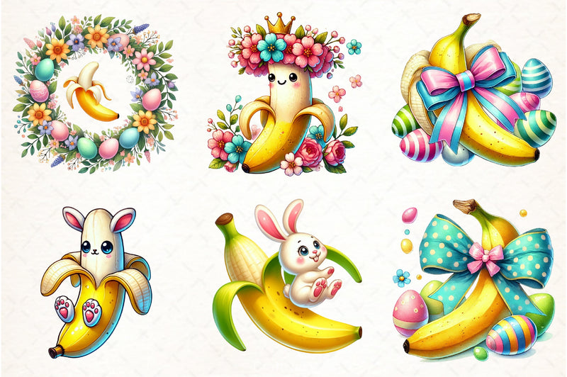Easter Banana Clipart Bundle - CraftNest - Digital Crafting and Art