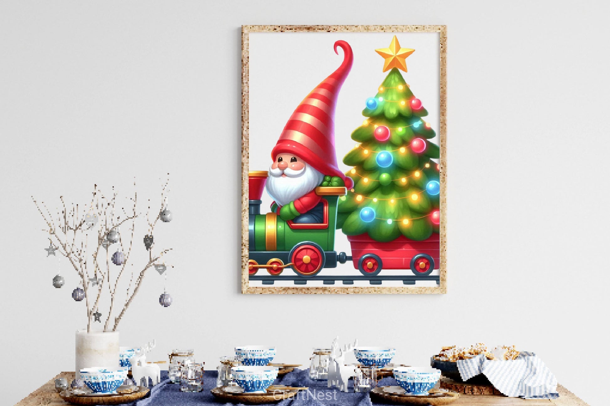 Christmas Train With Gnomes Clipart Bundle 2 - CraftNest - Digital Crafting and Art