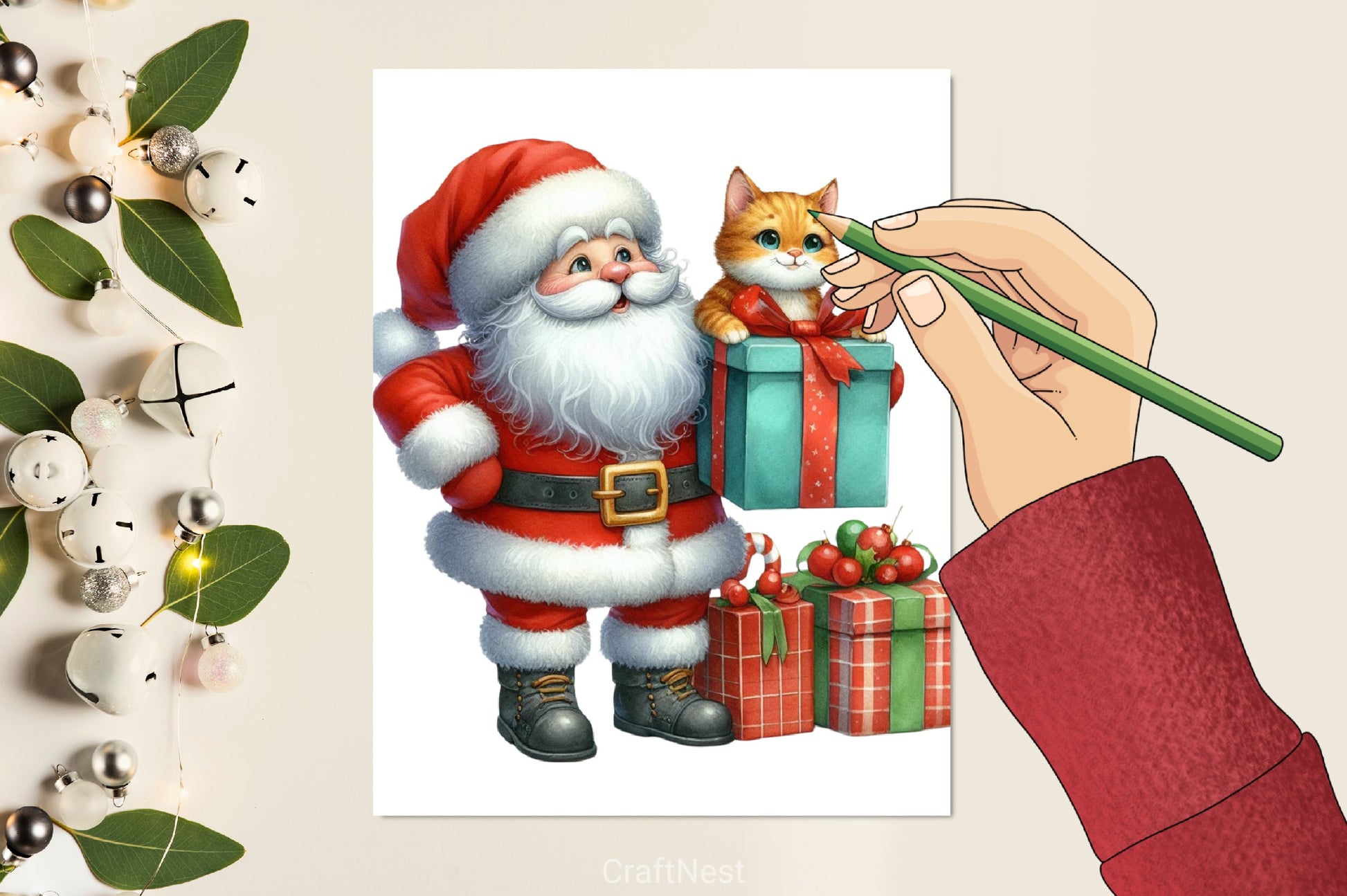 Funny Santa Christmas Clipart Bundle - CraftNest - Digital Crafting and Art