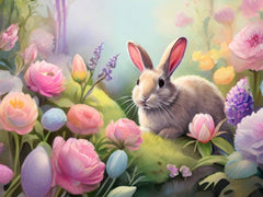 Easter Bunny Watercolor Seamless Pattern - CraftNest - Digital Crafting and Art