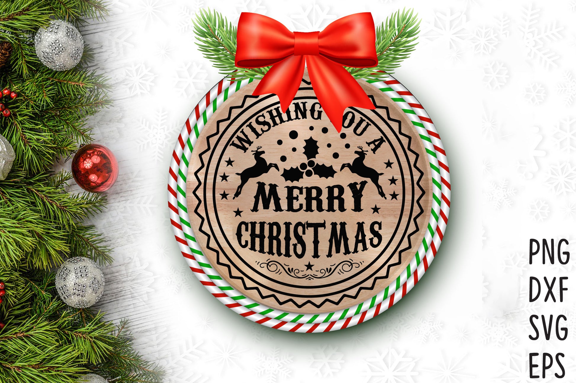Christmas Round Sign SVG Bundle - CraftNest - Digital Crafting and Art